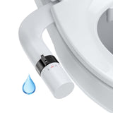 Garvee Self-Cleaning Non-Electric Bidet Attachment Dual Nozzle Adjustable Water Pressure Toilet Black - Black