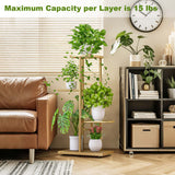 Garvee 4 Tier Metal Plant Stand Indoor Corner Flower Pot Holder Shelf Gold, Compact, Rust-Resistant, Stylish - Gold