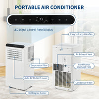 Garvee 8000 BTU Portable Air Conditioners Cool Up to 350 Sq.Ft,3 IN 1 Portable Ac Unit with Remote Control/LED Display/24Hrs Timer/Window Installation Kit & Low Noise for Home/Hotel/Office - White Top