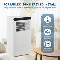 Garvee 8000 BTU Portable Air Conditioners Cool Up to 350 Sq.Ft,3 IN 1 Portable Ac Unit with Remote Control/LED Display/24Hrs Timer/Window Installation Kit & Low Noise for Home/Hotel/Office - White Top