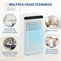 Garvee 8000 BTU Portable Air Conditioners Cool Up to 350 Sq.Ft,3 IN 1 Portable Ac Unit with Remote Control/LED Display/24Hrs Timer/Window Installation Kit & Low Noise for Home/Hotel/Office - White Top