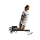 Garvee Nordic Curl Machine Adjustable Hamstring & Glute Bench with Wheels for Home Gym 45.9x18x13.7 inch White - White