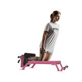 Garvee Adjustable Nordic Curl Bench with Wheels Compact Hamstring & Glute Trainer for Home Gym 45.9" × 18" × 13.7" Folded Size Steel Frame with PU Pad