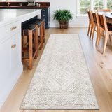 Garvee Washable Runner Rug 2x8 Vintage Rugs for Hallway Non Slip Kitchen Carpet Distressed Low Pile Entryway Soft Runners for Bedside Stain Resistant Carpet for Bedroom Hallway Laundry
