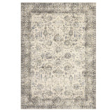 Garvee 5X7 ft Beige Brown 100% Polyester Persian Area Rug, Washable Low Pile Vintage Floral Carpet, Non Slip Foldable Soft Floor Cover, 1160 gsm Distressed Oriental Print for Living Room Bedroom Dining Room, Indoor Home Decor - Beige Brown