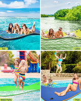 Garvee Lily Pad Floating Mat 8'/9'/12' Extra Large Tear-Resistant XPE Foam Floating Mat for Lake, Pool, River, Ocean, Boat - Blue, Green, Yellow, Orange