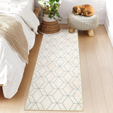 Garvee Washable Modern 2x6 Runner Rug, Soft Low Pile, Non Slip Backing, Faux Wool, Ultra Thin Foldable, Beige, Entryway Laundry Bathroom