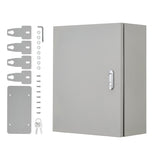 Garvee NEMA 4X/IP66/IP67 Stainless Steel Outdoor Electrical Junction Box, 20" x 16" x 8" – Waterproof & Dustproof, Lockable Wall-Mounted Enclosure with Mounting Plate and 2 Keys, Weatherproof Metal Panel for Indoor/Outdoor Use, Gray-white (Suzhou) - Ash White (Suzhou)
