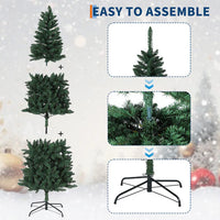 Garvee 9ft Christmas Tree, Prelit Artificial Pencil Xmas Tree with Dual-color LED Lights, Easy Assemble, Xmas Decor for Home Party Office Mall Holiday