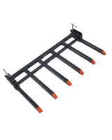 Garvee Heavy Duty Clamp On Debris Forks for 58" Tractor Bucket, 4400 LB Capacity, Quick Attach 6 Tines Pallet Forks, Rust Resistant for Farm, Warehouse, Black