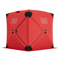 Garvee Ice Fishing Tent, Warmth Retaining Design Pop-Up Portable Hub-Style Ice Fishing Shelter, Thickening 34 Square Feet of Fishable Area, 3-Person Shelter
