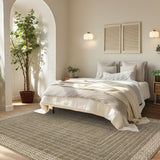 Garvee Living Room Bedroom Rugs 9x12 Washable Stain Resistant Non Slip Large Carpet Brown