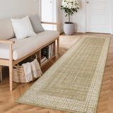 Garvee 2' x 6' Modern Kitchen Runner Rug, Washable Non-Slip Taupe Rug, Ultra-Thin Low-Pile Bordered Area Rug for Kitchen, Hallway, Entryway, Laundry Room & Bedroom