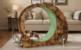 Garvee 4-In-1 Cat Wheels Large 40 Inch Indoor Cat Exercise Wheel Carpeted Runway & Scratcher