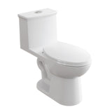 Garvee ADA Comfort Height One-Piece Skirted Toilet - Dual Flush 0.8/1.28 GPF Water-Saving Siphonic - 12 in Rough-In - Soft-Close PP Seat - White