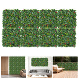 Garvee UV-Resistant Artificial Greenery Wall Panels - Dense 3D HDPE Faux Grass Trellis Privacy Screen for Fence/Patio/Balcony, Indoor/Outdoor Green Wall Decor - 50x50cm, 8-Pack - 8 Pcs