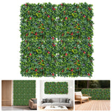 Garvee UV-Resistant Artificial Greenery Wall Panels - Dense 3D Faux Grass Trellis Privacy Screen for Fence/Patio/Balcony, Indoor/Outdoor Green Wall Decor - 50x50cm, 4-Pack - 4 Pcs