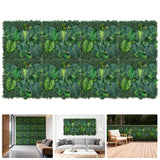 Garvee Artificial Greenery Wall Panels, Interlinked Faux Monstera & Money Leaves Hedge Privacy Screen - 50x50cm Vertical Garden Backdrop for Indoor/Outdoor Decor, Privacy Screen & Photo Backdrop - 8 Pieces, 50*50CM
