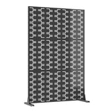 Garvee Freestanding Outdoor Privacy Screen Panel with Stand - Galvanized Steel Decorative Garden Divider, Weather-Resistant - Brick Cutout Design - 47 x 72 in - 47*72 inches 11 - brick style - 47*72 Inches 11 - Brick Style