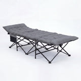 Garvee 78.7" L x 31.5" W Portable Folding Bed Cot, 600 Lbs Capacity Heavy-Duty Steel Frame Sleeping Cot for Camping, Home Guests & Office Naps (22 Lbs, Gray)