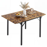 Garvee 47.2" Drop Leaf Folding Dining Table, Extendable Gateleg Kitchen Table for Small Spaces, Space-Saving Compact Rectangular Dinette for Apartment/Condo, Vintage Color