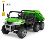Garvee Ride - P Series: 2-Seater Ride on Car,6X6 24V Kids Ride On Dump Truck with Remote Control Electric Utility Vehicles UTV Battery Powered 6 Wheeler, for 3 years and up - Green