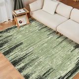 Garvee 8' x 10' Distressed Abstract Area Rug, Sage Green Washable Soft Low-Pile Non-Slip Rug for Living Room, Bedroom & Dining Room