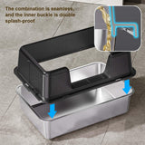 Garvee Extra Large Stainless Steel Cat Litter Box - High Sides, Splash Proof, Anti-scrape, Easy Clean, Odor-Free, Non-Slip, Detachable Tray - Ideal for Indoor Kittens & Adult Cats - Black, 60 x 40 x 36.5cm, Extra Large 20in High - White Extra Large 20In High