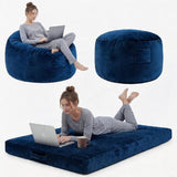 Garvee Oversized Bean Bag Chair Bed, Flannel Lazy Sofa with High Resilience Memory Foam and Removable Cover