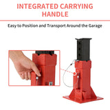 Garvee 22 Ton Heavy Duty Pin-Type Jack Stands, 2 Pack - Adjustable 13-19.68 Inch, Quick-Release Lock, Pro Garage Support for Trucks, RVs, SUVs, Trailers - Industrial Grade, Black & Red