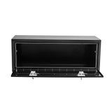 Garvee Black Heavy Duty Steel Underbody Truck Tool Box – Waterproof T-Handle Lock Storage Chest – Durable Orange Peel Texture – Secure Metal Construction – For Pickup, Van, Trailer – Black RAL9005 Orange Peel Texture, Size: 48x18x18 - Black