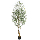 Garvee Realistic Tall Artificial Olive Tree for Home Decor – 6ft Faux Potted Plant with Adjustable small limbs, Green Leaves, Large Fruits, Detachable Olives, Indoor Decorative Fake Tree with Moss – Includes High-Grade Multi-Detachable Olives and Straw