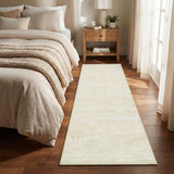 Garvee Washable Runner Rug 2x6 Hallway Runner Rug Modern Solid Color Non Slip Runners Minimalist Low Pile Non-Shedding Long Rugs Soft Thin Foldable Mat for Entryway Kitchen Bathroom Bedside Cream