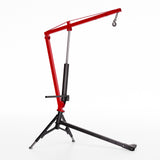 Garvee 1000 lbs Heavy Duty Hydraulic Truck Bed Crane – Hitch Mounted 360° Swivel Hoist – Adjustable 3-Position Boom – For Workshop, Construction, Agriculture, Logging – Color: Red - Red
