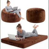 Garvee Oversized Bean Bag Chair Bed, Flannel Lazy Sofa with High Resilience Memory Foam and Removable Cover