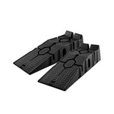 Garvee 2-Pack Low-Profile Plastic Car Service Ramps for Oil Change & Maintenance - 8.6" Lift, 17° Incline - Anti-Slip Base, Stackable w/ Carry Handles - 6,600 lb GVW (3T) - Black, 3T