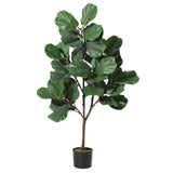 Garvee Lifelike & Maintenance-Free - Artificial Fiddle Leaf Fig Tree, 4ft Tall Indoor Faux Plant with 41 Realistic Leaves - Decorative Potted Greenery for Home, Living Room, Bedroom, Office, Corner - 120cm 41 leaves - 