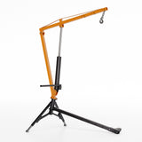 Garvee 1000 lbs Hydraulic Truck Bed Crane – Heavy Duty Hitch Mounted Lift – 360° Swivel & Telescoping Boom – 3 Adjustable Arm Positions – For Pickup, Workshop, Construction, Agriculture, Logging – Color: Yellow