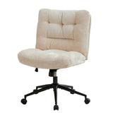 Garvee Ergonomic Office Chair with 360° Swivel, Height & Tilt Adjustment, U-Shaped Wide Seat, Soft Chenille Fabric, 4 Colors