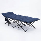 Garvee 78.7" L x 31.5" W Portable Folding Bed Cot, 600 Lbs Capacity Heavy-Duty Steel Frame Sleeping Cot for Camping, Home Guests & Office Naps (22 Lbs, Blue)