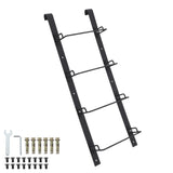 Garvee Window Well Egress Ladder, Carbon Steel Hooked Escape Ladder for Basement Window, Reusable Hanging Emergency Ladder for Balcony Railing, Black