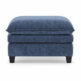 Garvee Customizable Modular Sofa Ottoman - Chenille Upholstery, 300 lbs Heavy Duty Support, Extra Seat & Footrest for Dining or Living Room - Versatile Furniture Piece - Blue