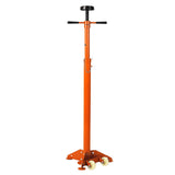 Garvee Heavy-Duty 3/4 Ton (1655 lbs) Underhoist Support Stand – 38"-75" Adjustable Height, Self-Locking ACME Screw, Contoured Saddle, Triangle Steel Base with Wheels – Orange-Yellow with Installation Gloves