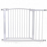 Garvee Pressure Mounted Baby & Pet Safety Gate – Adjustable 30-41 Inch Width – Auto-Close, Double Lock, No-Drill Metal Barrier for Doorways, Stairs & Hallways – Curved Design – White
