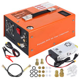 Garvee 4500 PSI (30MPa) Portable PCP Air Compressor & Inflator Pump - Dual Power 12V DC & 110V/220V AC, 300W Oil-Free Fast Fill, Manual Stop - Orange, US Plug