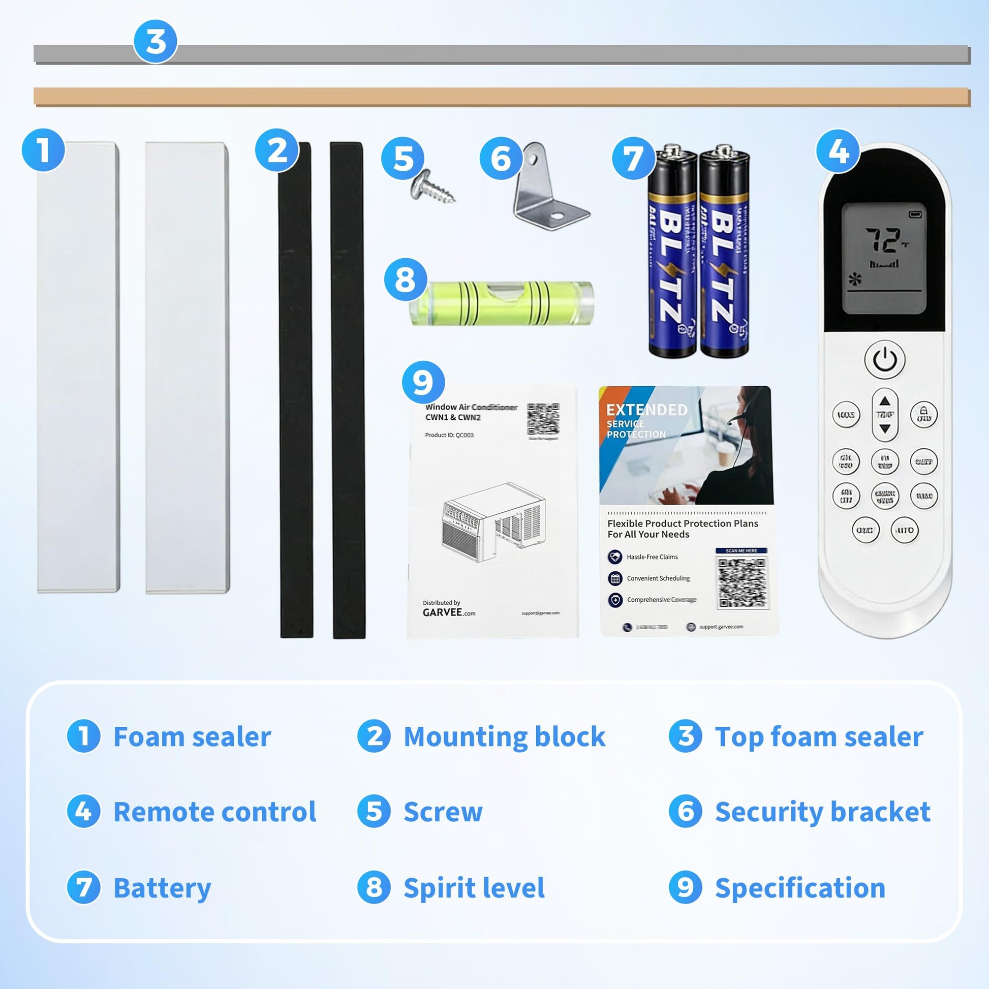 Garvee 8000 BTU U-Shaped Window Air Conditioner with Ultra Quiet Operation & Energy Efficient Cooling, 3-in-1 Modes, Easy Installation, for Home Bedroom Office