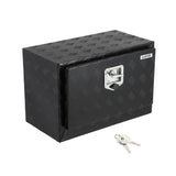 Garvee Heavy Duty Aluminum Truck Underbody Tool Box – 36 Inch, Lockable Diamond Plate, Waterproof & Weather-Resistant, Side Opening, T-Handle with Keys, Black Glossy Finish, 914×355×406mm, Includes Chain & Lock - Black
