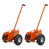 Garvee Heavy Duty Panel Dolly with Extended Handle - 660 lbs Capacity - Steel Drywall Cart with 10" Sturdy Rubber Wheels - For Sheetrock, Plywood, Doors, Furniture - 2PC Orange Red