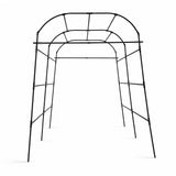 Garvee 7.2ft Metal Garden Arch Trellis for Climbing Plants - Outdoor Vine Support for Raised Beds - Black Steel Plant Support Frame - Color: Black