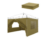 Garvee Waterproof Sidewalls for 10x10 Pop Up Canopy Tent – 4 Pack, 99% UV Protection, Heavy Duty Outdoor SunWall Panels, Replacement Tent Side Walls for Garden, Patio, Market – Khaki - Blue